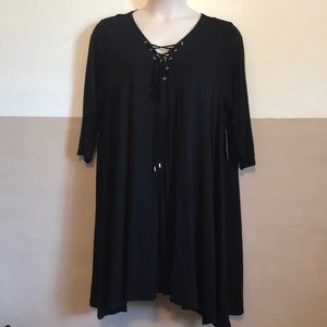 Asymmetrical hem swing dress